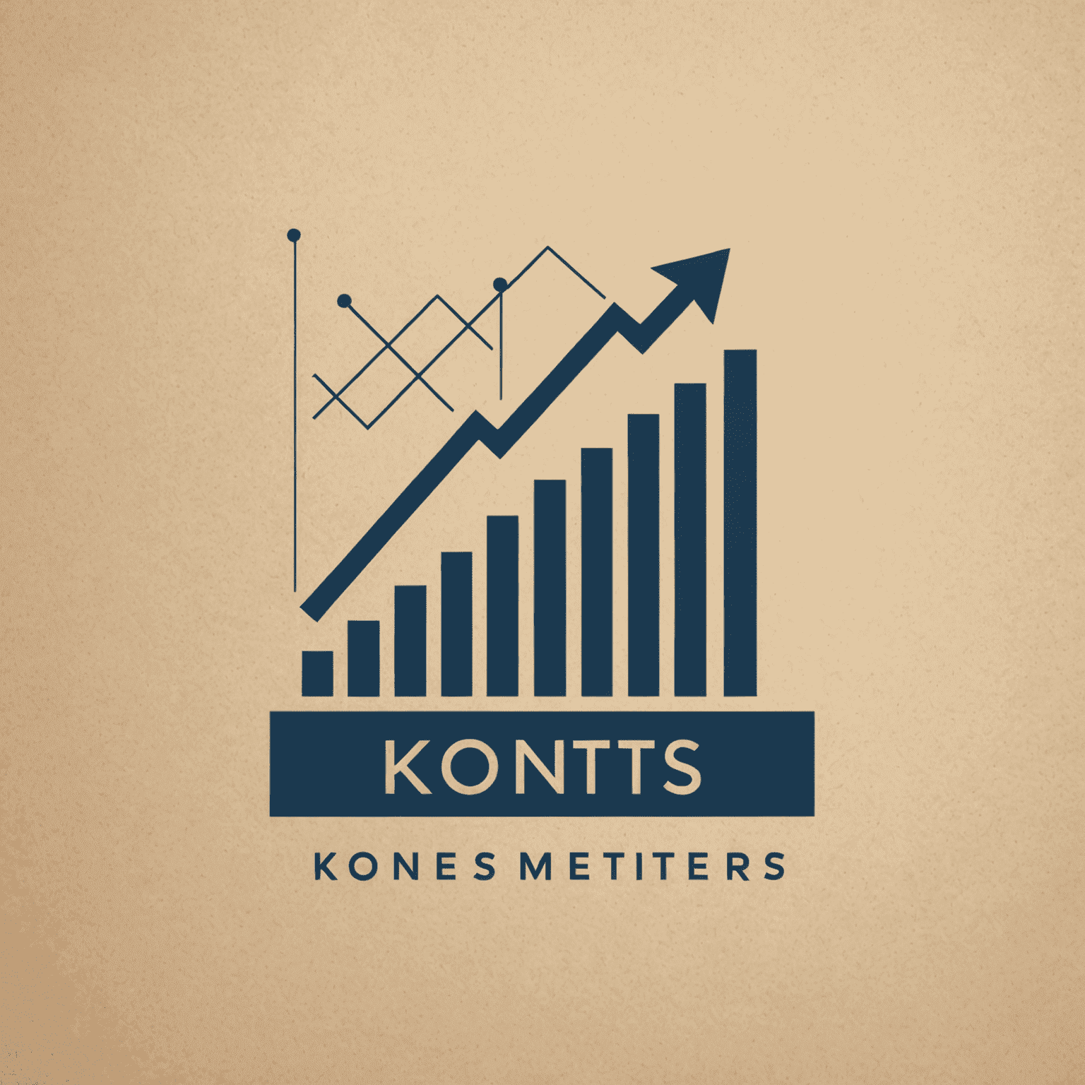 Kons-Metters logo: A stylized graph with ascending bars and a line chart, symbolizing financial growth and analytics