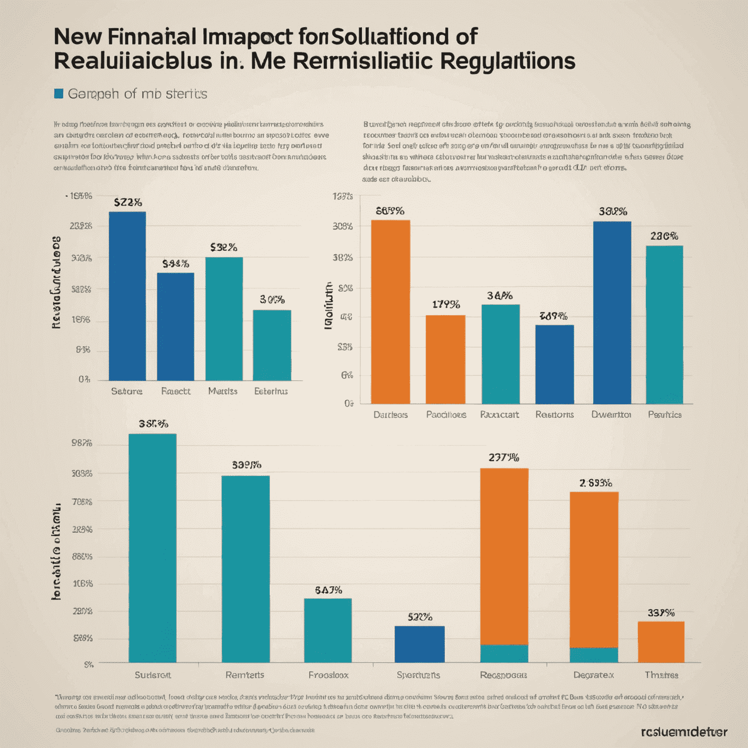 A graph showing the potential impact of new financial regulations on business metrics, with before and after comparisons